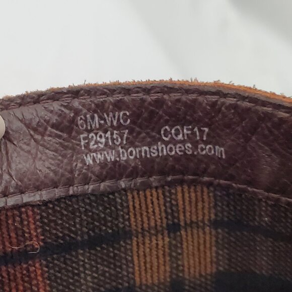 BORN Wide Calf Two-Tone Leather Suede Knee High Riding Boots Lace Up look 6WC - Picture 9 of 10